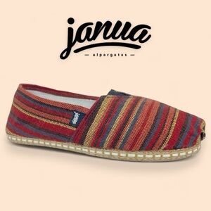 Janua Alpargatas Red Sunset Womens Espadrilles Slip-On Shoes Comfy & Light